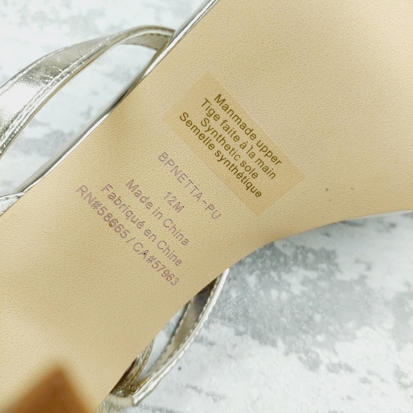 New BP Netta Platform Gold Metallic Strappy Sandals H843 - Picture 12 of 13